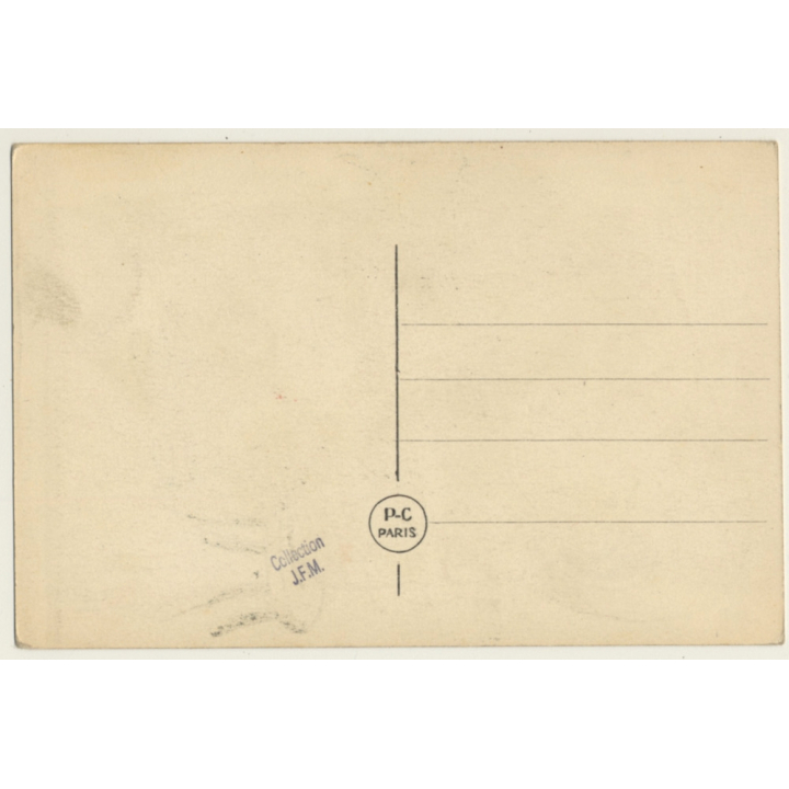 French Hairdresser Cartoon / Wig - Bold (Vintage PC 1910s/1920s)