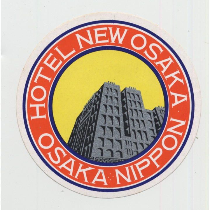 Hotel New Osaka - Osaka (2) / Japan (Vintage Luggage Label) NIPPON