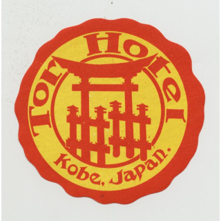Tor Hotel - Kobe / Japan (Vintage Luggage Label) NIPPON