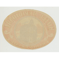 Hotel Meridional - Bahia / Brazil (Vintage Luggage Label)