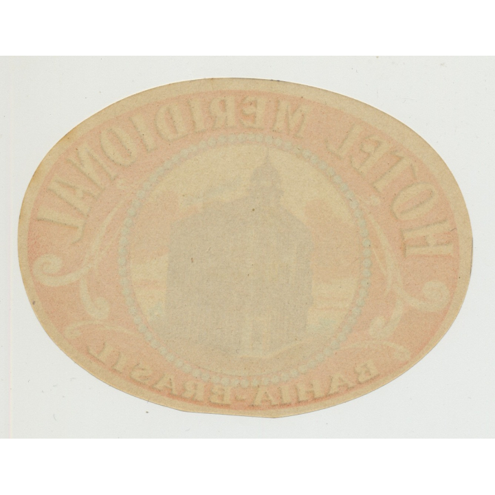 Hotel Meridional - Bahia / Brazil (Vintage Luggage Label)