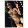 Pretty Nude Woman Taking Sunbath / Sunglasses - Meadow (Vintage Photo Germany ~1990s)