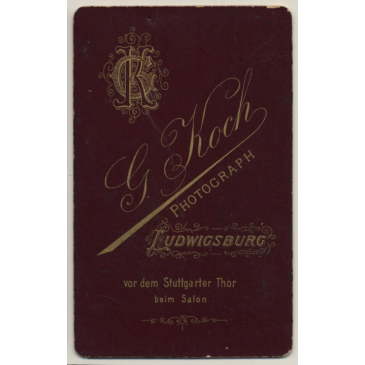 G. Koch / Ludwigsburg: Chevauleger - Saber - Uniform (Vintage CDV / Carte De Visite ~1900s)