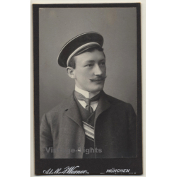 Adalbert Werner / München: Soldier In Uniform / Moustache (Vintage CDV / Carte De Visite ~1900s)