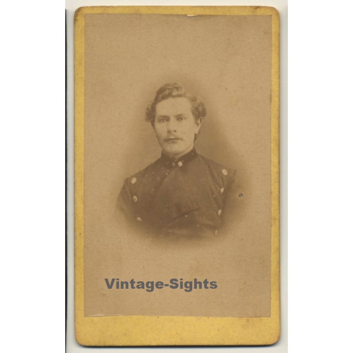P. Schröder / Blankenburg: Portrait Of Soldier In Uniform (Vintage CDV / Carte De Visite ~1900s)