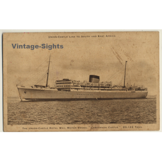 Union Castle Line South & East Africa Carnarvon Castle Steamer (Vintage PC)