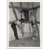 Mistress Ties 2 Semi Nude Maids / Bondage - BDSM (Vintage Photo 1964)