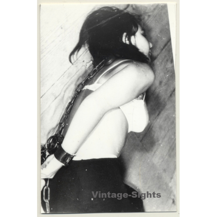 Tied Maid In Handcuffs / Bondage - BDSM (Vintage Photo GDR ~1960s)