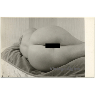 Rear View: Reclining Blonde Nude*2 / Butt - Back (Vintage Photo ~1950s/1960s)