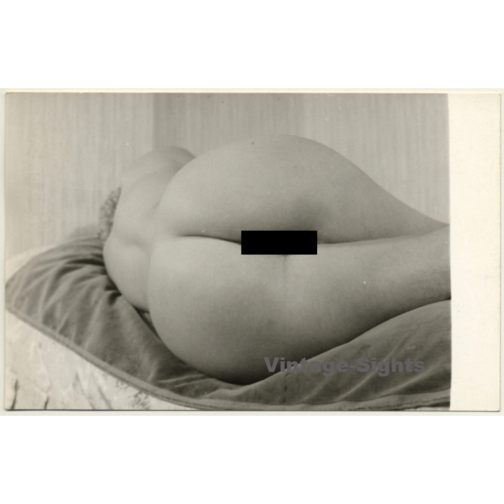 Rear View: Reclining Blonde Nude*2 / Butt - Back (Vintage Photo ~1950s/1960s)