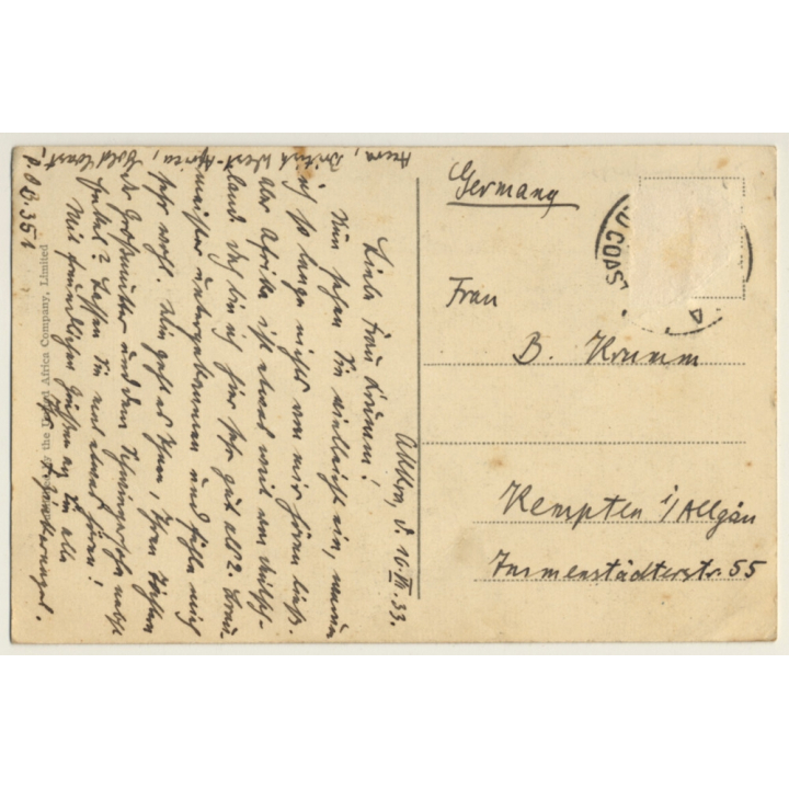 Gold Coast / Ghana: Cocoa Plantation - Drying (Vintage PC 1933)