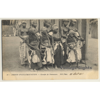 Jardin D'Acclimatation - Groupe De Danseuses / Human Zoo - Ethnic (Vintage PC 1912)