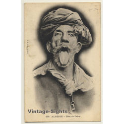 Algeria: Tête De Fakir / Tongue - Ethnic (Vintage PC 1907)