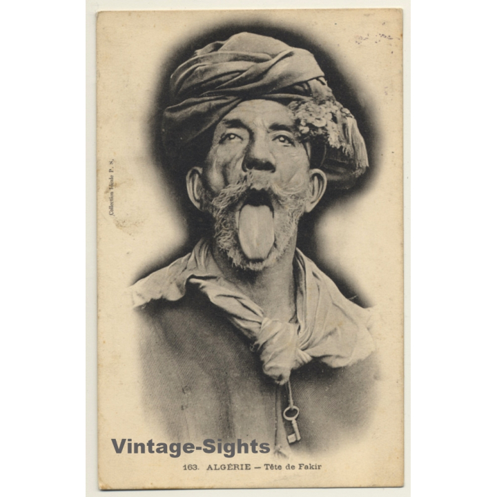 Algeria: Tête De Fakir / Tongue - Ethnic (Vintage PC 1907)