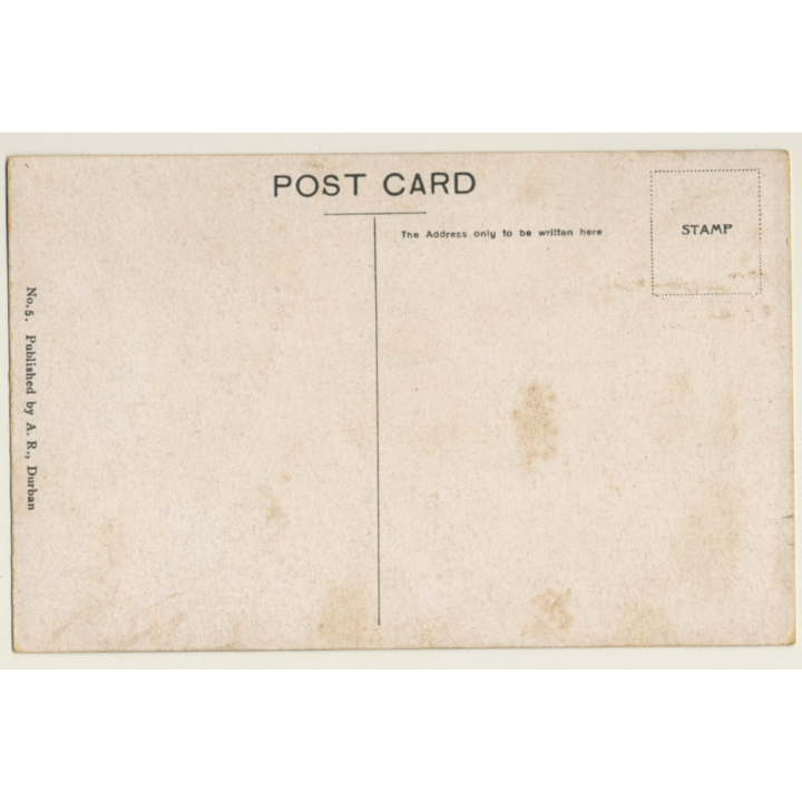 Durban / South Africa: Rickshaw Boy - Ricksha / Wild Costume - Ethnic (Vintage PC ~1920s)