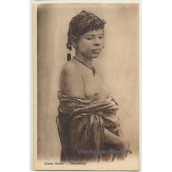 Maghreb: Topless Moorish Woman / Risqué - Ethnic (Vintage PC)