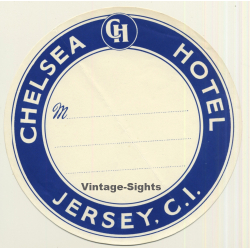 Jersey (Channel Islands) / UK: Chelsea Hotel (Vintage Luggage Label)