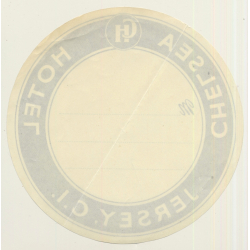 Jersey (Channel Islands) / UK: Chelsea Hotel (Vintage Luggage Label)