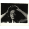 Jerri Bram (1942): Portrait Of Melancholic Female W. Turtle On Head (Vintage Photo ~1970s)