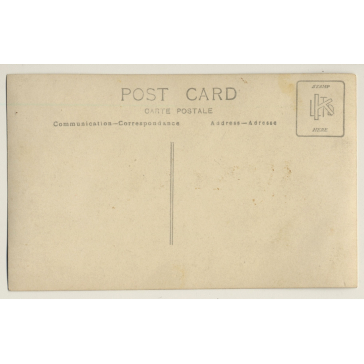 Actress In Fancy Stage Outfit / Feather Turban (Vintage RPPC ~1910s/1920ss)