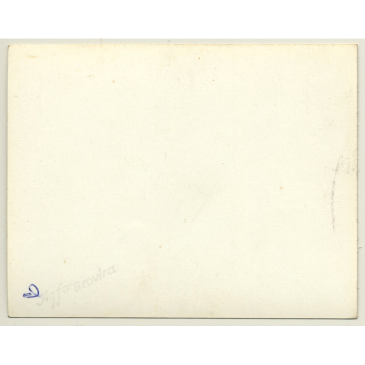 Elegant Brunette Nude With Black Cloth*4 / Risqué (Vintage Photo ~1940s/1950s)