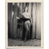 Elegant Brunette Nude With Black Cloth*6 / Risqué (Vintage Photo ~1940s/1950s)