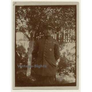 German Soldier In Uniform / Eisernes Kreuz - WW1 (Vintage Photo ~1910s)