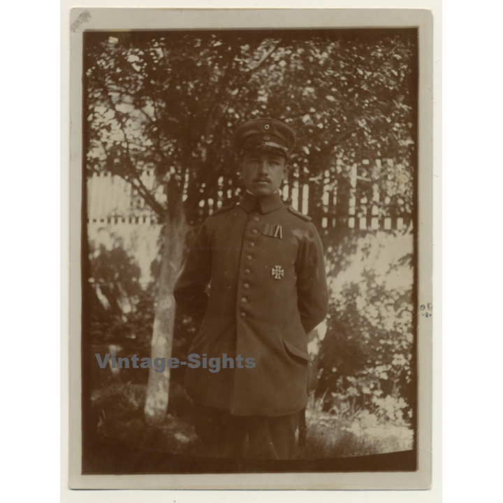 German Soldier In Uniform / Eisernes Kreuz - WW1 (Vintage Photo ~1910s)