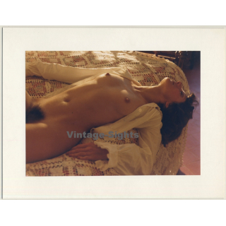 R.Folco: Nude Study Of Pretty Slim Female (Vintage Photo France 1980s)