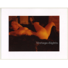 R.Folco: Pensive Slim Shorthaired Nude On Faux Fur (Vintage Photo France 1980s)