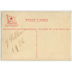India: Elephants Procession (Vintage PC Red Star Line 1926)