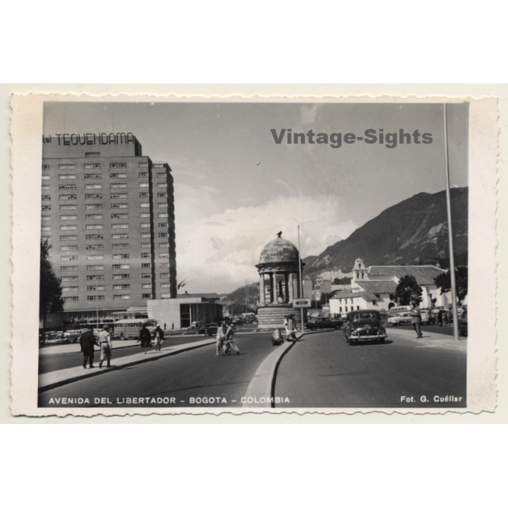 Bogota / Colombia: Avenida Del Libertador / G. Cuéllar (Vintage RPPC ~1950s)