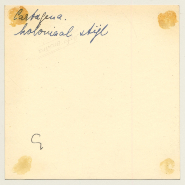 Cartagena / Colombia: Colonial Style Houses / Street View (Vintage Photo 1957)