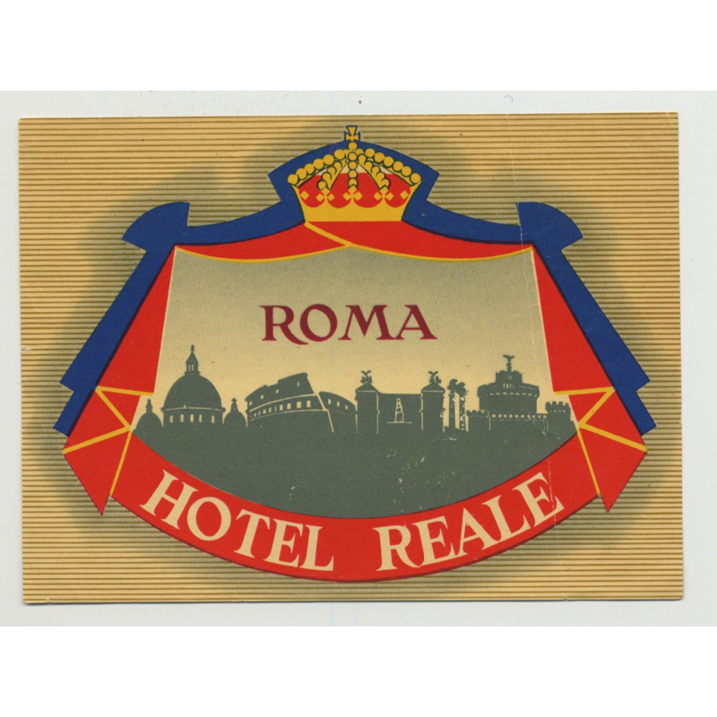 Hotel Reale - Rome / Italy (Vintage Luggage Label)