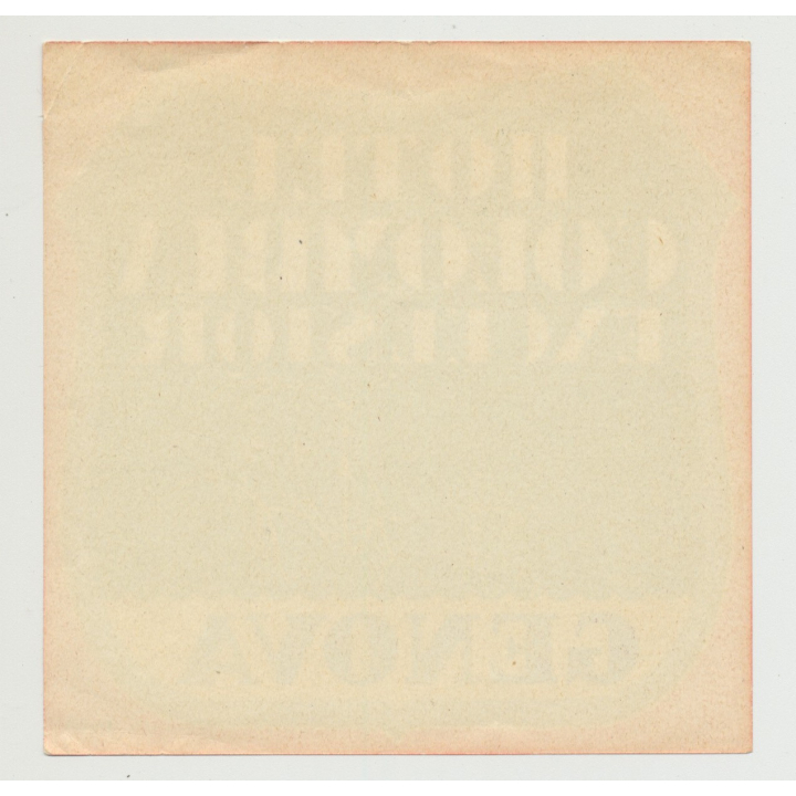 Hotel Colombia Excelsior - Genova / Italy (Vintage Luggage Label)