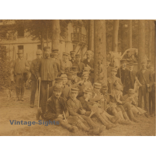 Francois Maurin / Bruxelles: Chasseurs De Lièvre / Hare Hunters (Vintage Albumen Print 1890s)