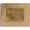 Francois Maurin / Bruxelles: Chasseurs De Lièvre / Hare Hunters (Vintage Albumen Print 1890s)