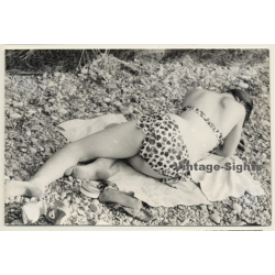 Natural Young Woman In Bikini*3 / Rear View - Pin-up  (Vintage Photo Germany ~1960s)