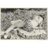 Natural Young Woman In Bikini*3 / Rear View - Pin-up  (Vintage Photo Germany ~1960s)