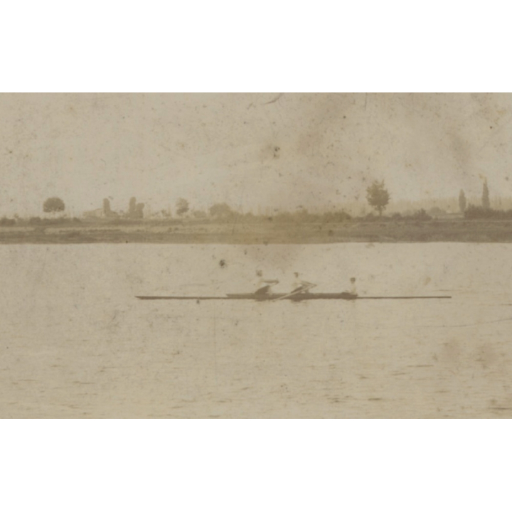 Rowing: Two With Helmsman*1 (Rare Vintage Cabinet Card ~1900s/1910s)