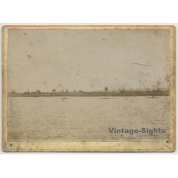 Rowing: Two With Helmsman*2 (Rare Vintage Cabinet Card ~1900s/1910s)