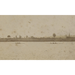 Rowing: Two With Helmsman*2 (Rare Vintage Cabinet Card ~1900s/1910s)