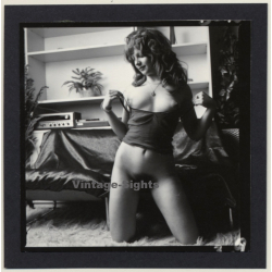 Bruce Warland: Sweet Longhaired Semi Nude*1 / Kneeling (Vintage Contact Print 1960s)
