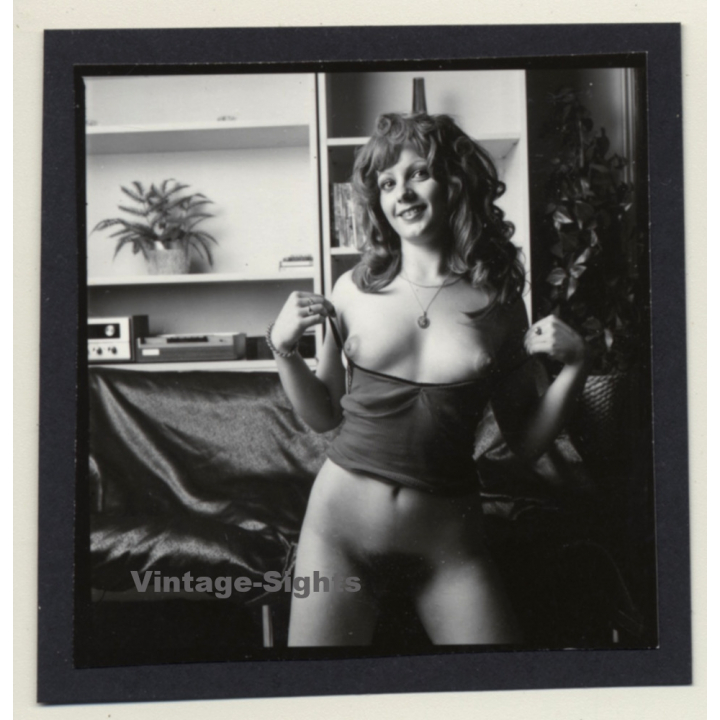 Bruce Warland: Sweet Longhaired Semi Nude*2 / Negligee (Vintage Contact Print 1960s)