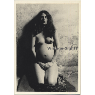 Jerri Bram (1942): Nude Study Of Stunning Pregnant Woman (Vintage Photo ~1970s)