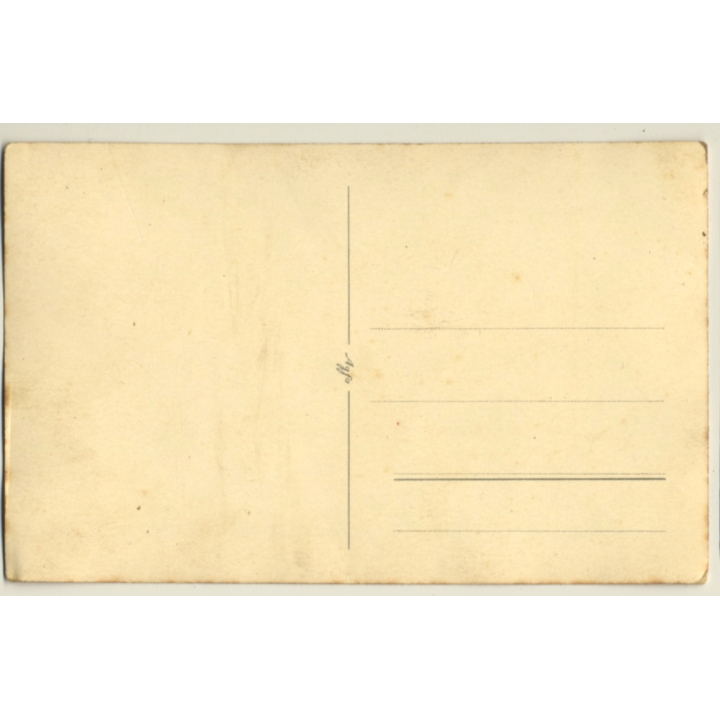 German Farmer On Two-Horse Carriage + Pony (Vintage RPPC ~1930s/1940s)