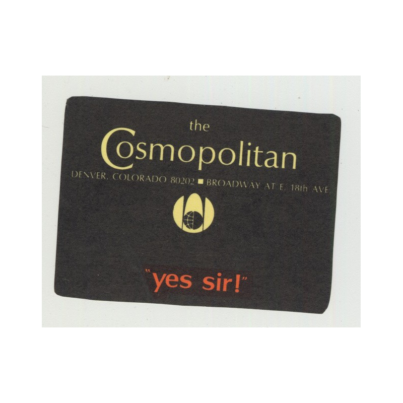 The Cosmopolitan - Denver / USA (Vintage Luggage Label)