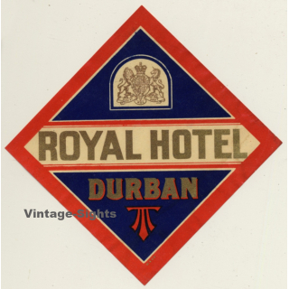 Royal Hotel - Durban / South Africa (Vintage Luggage Label)