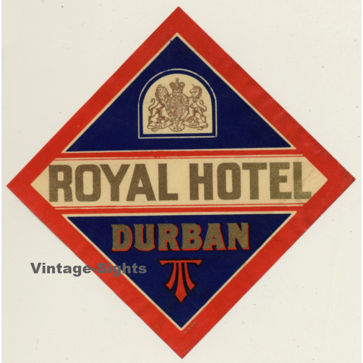 Royal Hotel - Durban / South Africa (Vintage Luggage Label)
