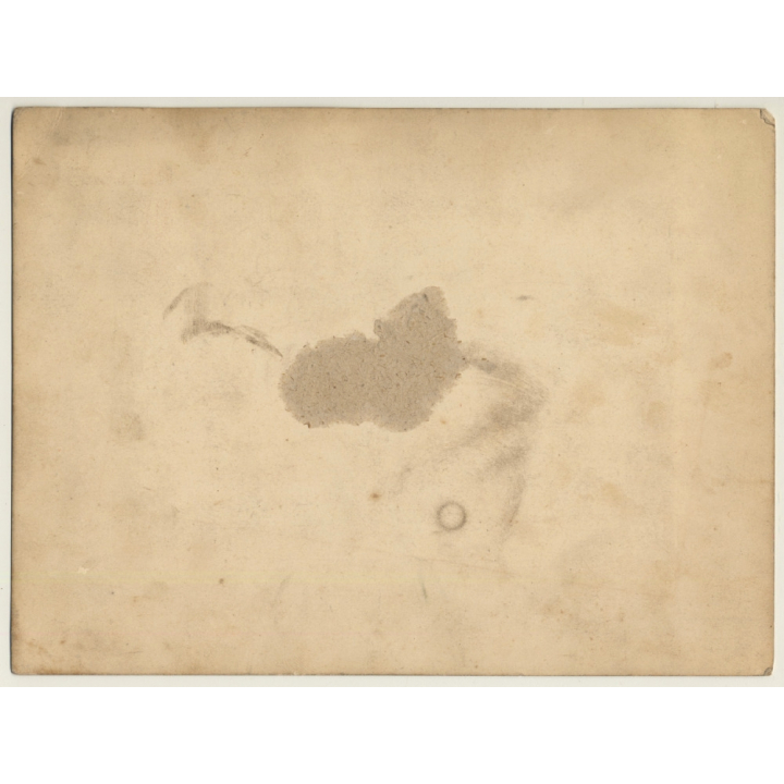 C. Bretagne / Louvain: Group Of Men On Bench (Vintage Albumen Print 1880s/1890s)